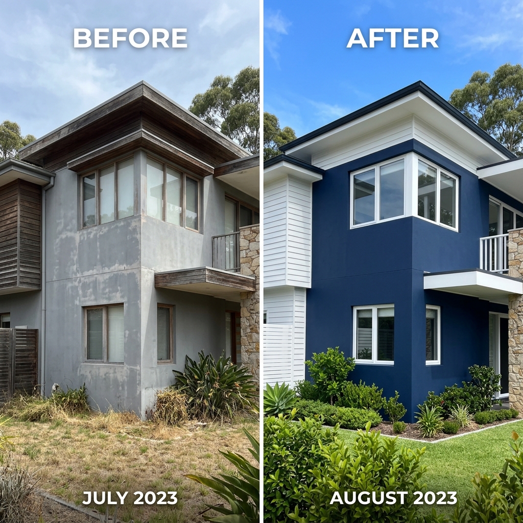 Villa Exterior Facade Repainting